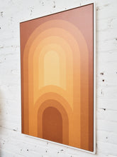 Load image into Gallery viewer, Framed Retro Arch Print – Warm Orange Mid-Century Modern Graphic