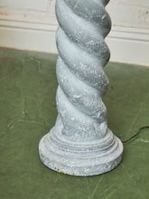 Load image into Gallery viewer, Michael Taylor Plaster Spiral Floor Lamp Circa 1980s Postmodern