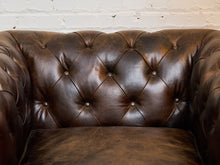 Load image into Gallery viewer, Leather Large Vintage Chesterfield Club Chair