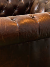 Load image into Gallery viewer, Leather Large Vintage Chesterfield Club Chair