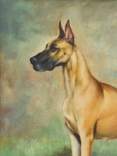 Load image into Gallery viewer, Signed Oil Painting of a Great Dane by Maris Kucarts – Framed Portrait