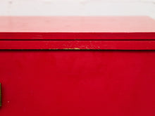 Load image into Gallery viewer, Mid-century modern Hollywood Regency Red three Drawer Chest
