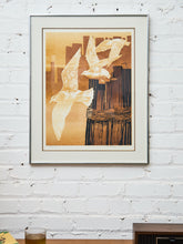 Load image into Gallery viewer, Signed Coastal Bird Serigraph – Mid-Century Modern Framed