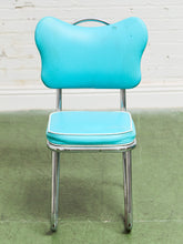 Load image into Gallery viewer, Set of 4 Turquoise Rare Hairpin Leg Sweetheart Diner Chairs