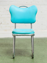 Load image into Gallery viewer, Set of 4 Turquoise Rare Hairpin Leg Sweetheart Diner Chairs