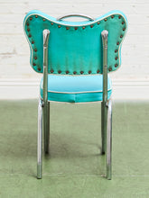 Load image into Gallery viewer, Set of 4 Turquoise Rare Hairpin Leg Sweetheart Diner Chairs