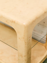 Load image into Gallery viewer, Tessellated Stone and Brass Inlay Etagere Bar by Maitland-Smith