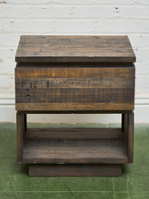 Load image into Gallery viewer, Rustic Recycled Wood Nightstand