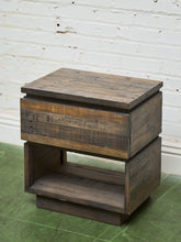 Load image into Gallery viewer, Rustic Recycled Wood Nightstand