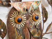 Load image into Gallery viewer, Mid Century Brutalist Owl Brass and Copper Wall Sculpture
