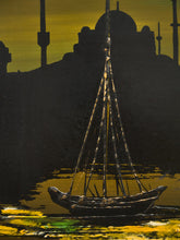 Load image into Gallery viewer, Mid Century Green and Yellow Nautical Art