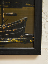 Load image into Gallery viewer, Mid Century Green and Yellow Nautical Art
