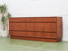 Load image into Gallery viewer, Westnofa Mid Century Teak Plinth Base 8 Drawer Dresser