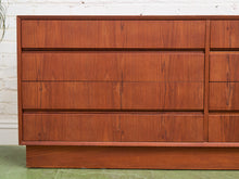 Load image into Gallery viewer, Westnofa Mid Century Teak Plinth Base 8 Drawer Dresser