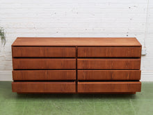 Load image into Gallery viewer, Westnofa Mid Century Teak Plinth Base 8 Drawer Dresser