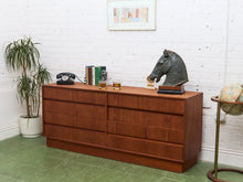 Load image into Gallery viewer, Westnofa Mid Century Teak Plinth Base 8 Drawer Dresser