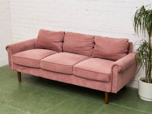 Load image into Gallery viewer, Mauve Velvet Sofa
