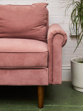 Load image into Gallery viewer, Mauve Velvet Sofa