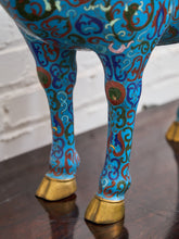 Load image into Gallery viewer, Large Vintage Chinese Brass Enamel Ram Cloisonne Figure