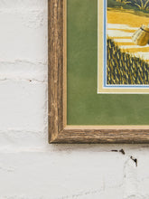 Load image into Gallery viewer, Framed Vietnamese Silk Embroidery of Rice Harvest Scene