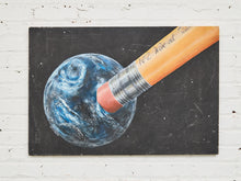 Load image into Gallery viewer, World Erased Contemporary Surrealist Painting of Earth as a Painted Orb