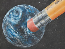 Load image into Gallery viewer, World Erased Contemporary Surrealist Painting of Earth as a Painted Orb