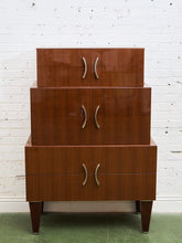 Load image into Gallery viewer, Nicole Miller Italian High-Gloss Stacked Lacquer Cabinet