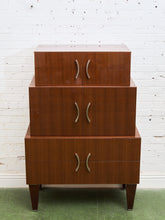 Load image into Gallery viewer, Nicole Miller Italian High-Gloss Stacked Lacquer Cabinet