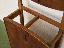 Load image into Gallery viewer, Art Nuevau Tiger Oak Hall Tree with Umbrella Stand