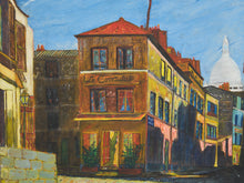 Load image into Gallery viewer, Vintage Montmartre Street Scene Painting by N. Krims