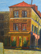 Load image into Gallery viewer, Vintage Montmartre Street Scene Painting by N. Krims