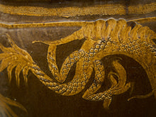 Load image into Gallery viewer, Vintage 1960s X Large Tony Duquette Style Asian Brown Dragon Egg Pot