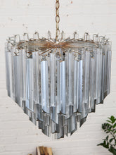 Load image into Gallery viewer, 1970’s Brutalist Lucite Chandelier