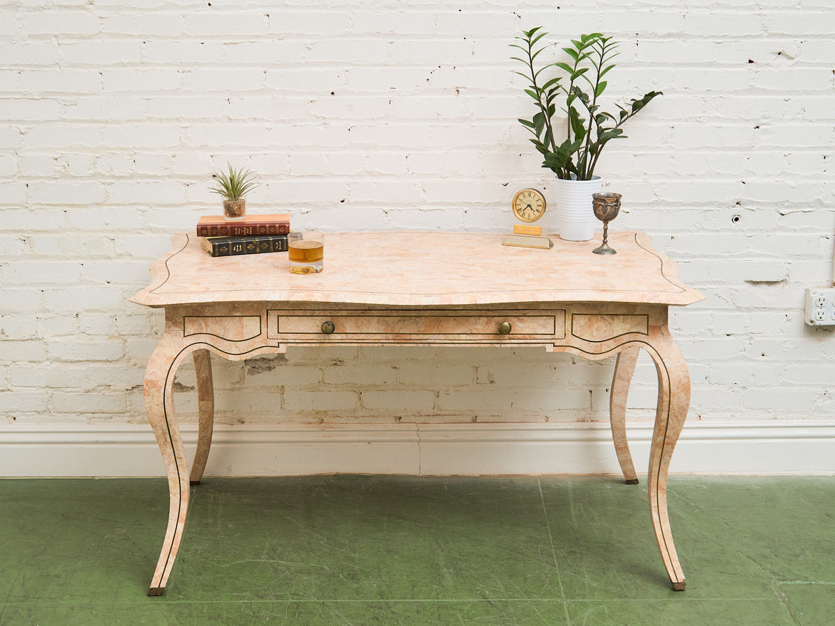 Maitland-Smith Pink Tessellated Stone Finish Desk – Sunbeam Vintage