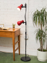 Load image into Gallery viewer, Vintage Design 70/80s Red Tole Double Spot Lamp