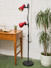 Load image into Gallery viewer, Vintage Design 70/80s Red Tole Double Spot Lamp