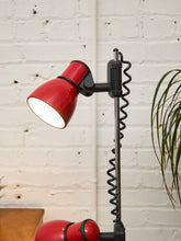 Load image into Gallery viewer, Vintage Design 70/80s Red Tole Double Spot Lamp