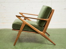 Load image into Gallery viewer, Ziggy Walnut Lounge Chair in Green