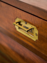 Load image into Gallery viewer, Late 19th English Walnut Georgian Chest of Drawers With Desk Pullout