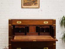 Load image into Gallery viewer, Late 19th English Walnut Georgian Chest of Drawers With Desk Pullout