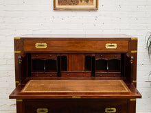 Load image into Gallery viewer, Late 19th English Walnut Georgian Chest of Drawers With Desk Pullout