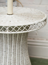 Load image into Gallery viewer, White Wicker Chic Cosmic Revival Floor Lamp