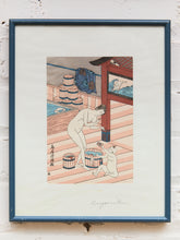 Load image into Gallery viewer, Ukiyo-e Female Bathers Woodblock Prints of Japanese Artist, Torri Kiyonag Signed