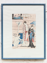 Load image into Gallery viewer, Ukiyo-e Female Bathers Woodblock Prints of Japanese Artist, Torri Kiyonag Signed