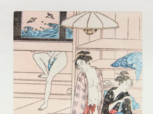 Load image into Gallery viewer, Ukiyo-e Female Bathers Woodblock Prints of Japanese Artist, Torri Kiyonag Signed