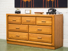 Load image into Gallery viewer, Boho Oak 7 Drawer Dresser