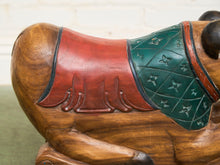 Load image into Gallery viewer, Asian Vintage Super Rare Hand-Carved Wooden Rocking Pig