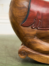 Load image into Gallery viewer, Asian Vintage Super Rare Hand-Carved Wooden Rocking Pig