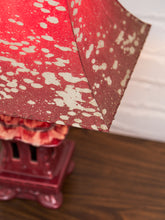 Load image into Gallery viewer, Pagoda 1950’s Red Asian Pottery Lamp By Haeger