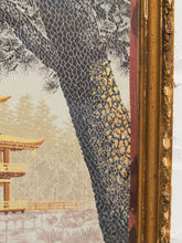 Load image into Gallery viewer, Vintage Japanese Silk Embroidered Art Piece Pagoda
